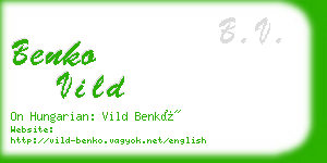 benko vild business card